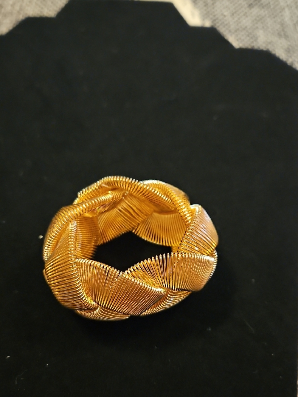 Plunder Gold Braided Coil Stretch Bracelet